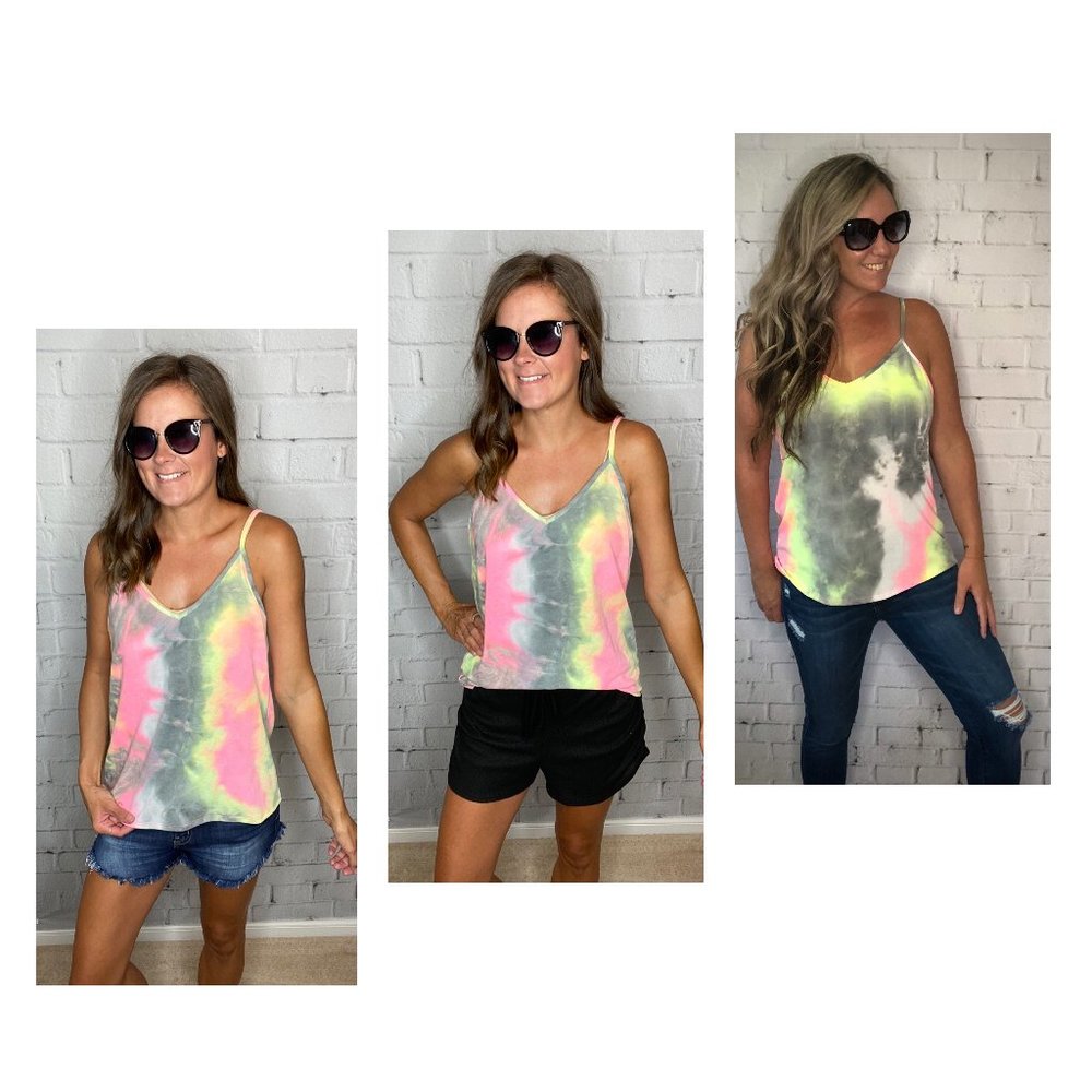 Comfortably Tie Dyed Tank NEW